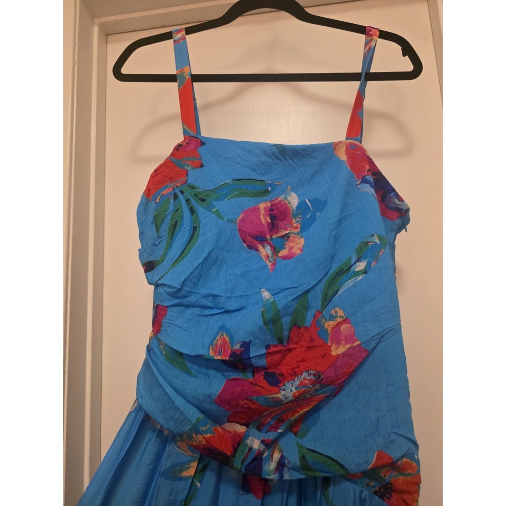 Taylor Asymmetrical Drop‑Waist Maxi Dress Floral Garden Wedding Guest Salsa 12 - Picture 5 of 9